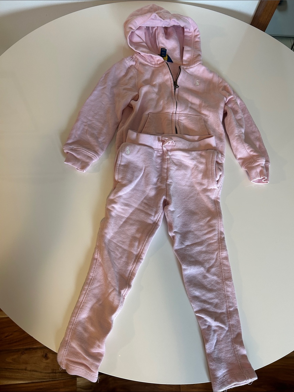 Polo by Ralph Lauren Light Pink Girls' Hoodie & Jogger Set size 4t